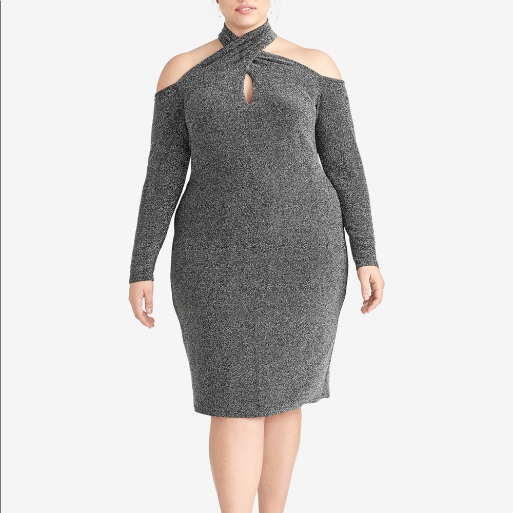 Sparkle knit halter dress